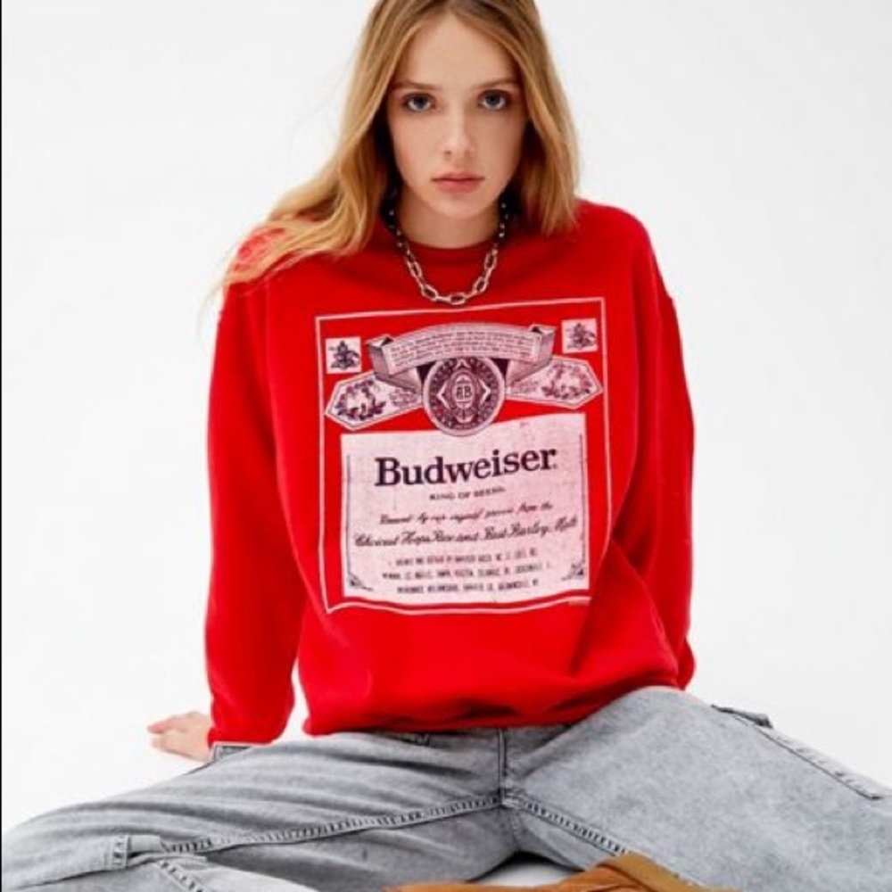 Urban outfitters Budweiser red crewneck